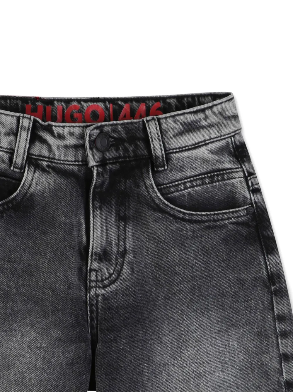 HUGO KIDS Spijkershorts met vervaagd effect Grijs