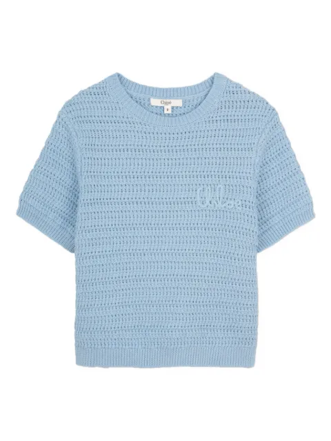 Chloé Kids logo-embroidered sweater