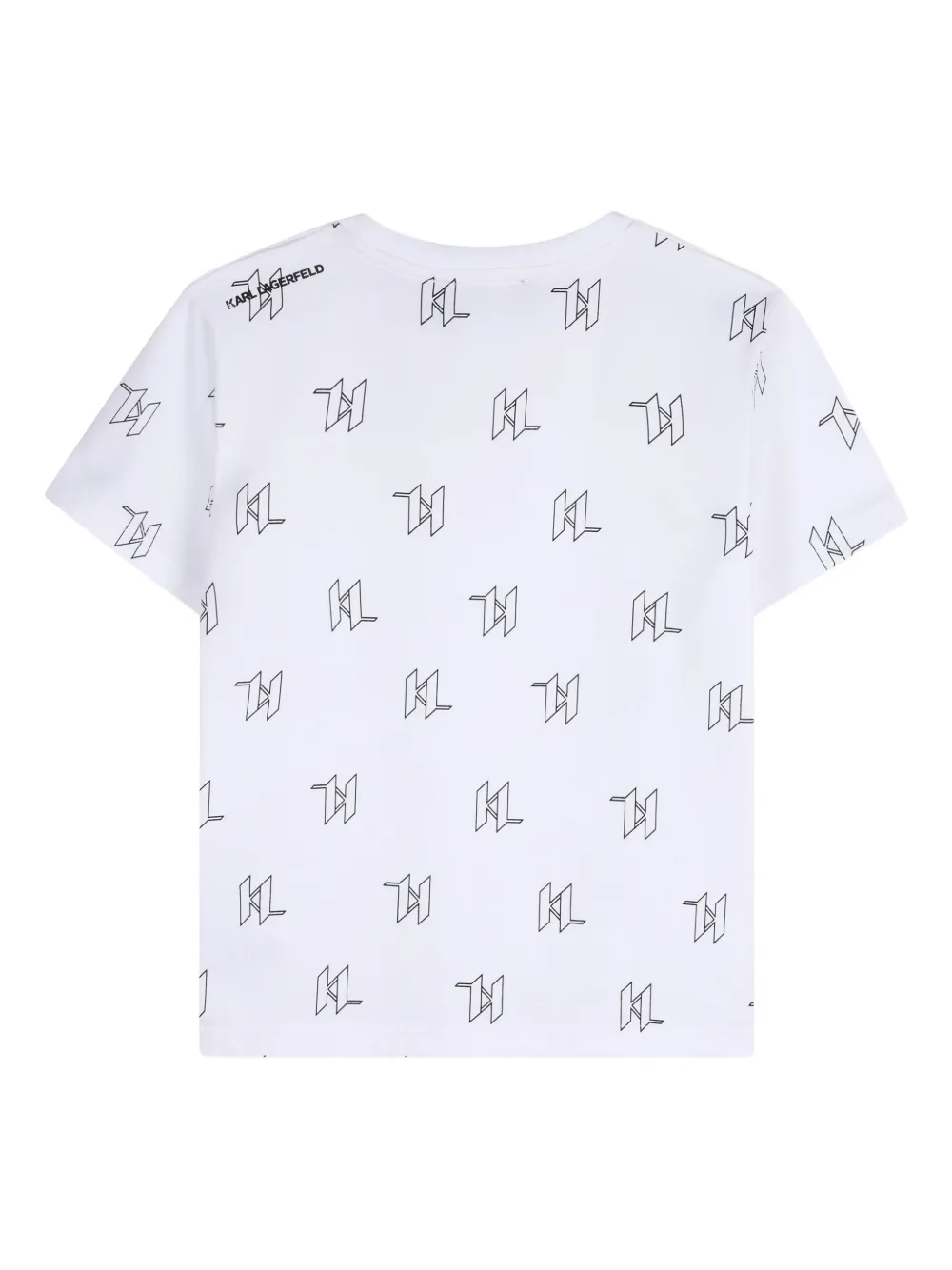 Karl Lagerfeld Kids T-shirt met print en korte mouwen Wit