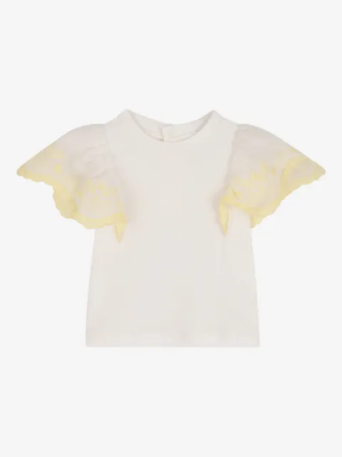 Chloé Kids ruffled lace top
