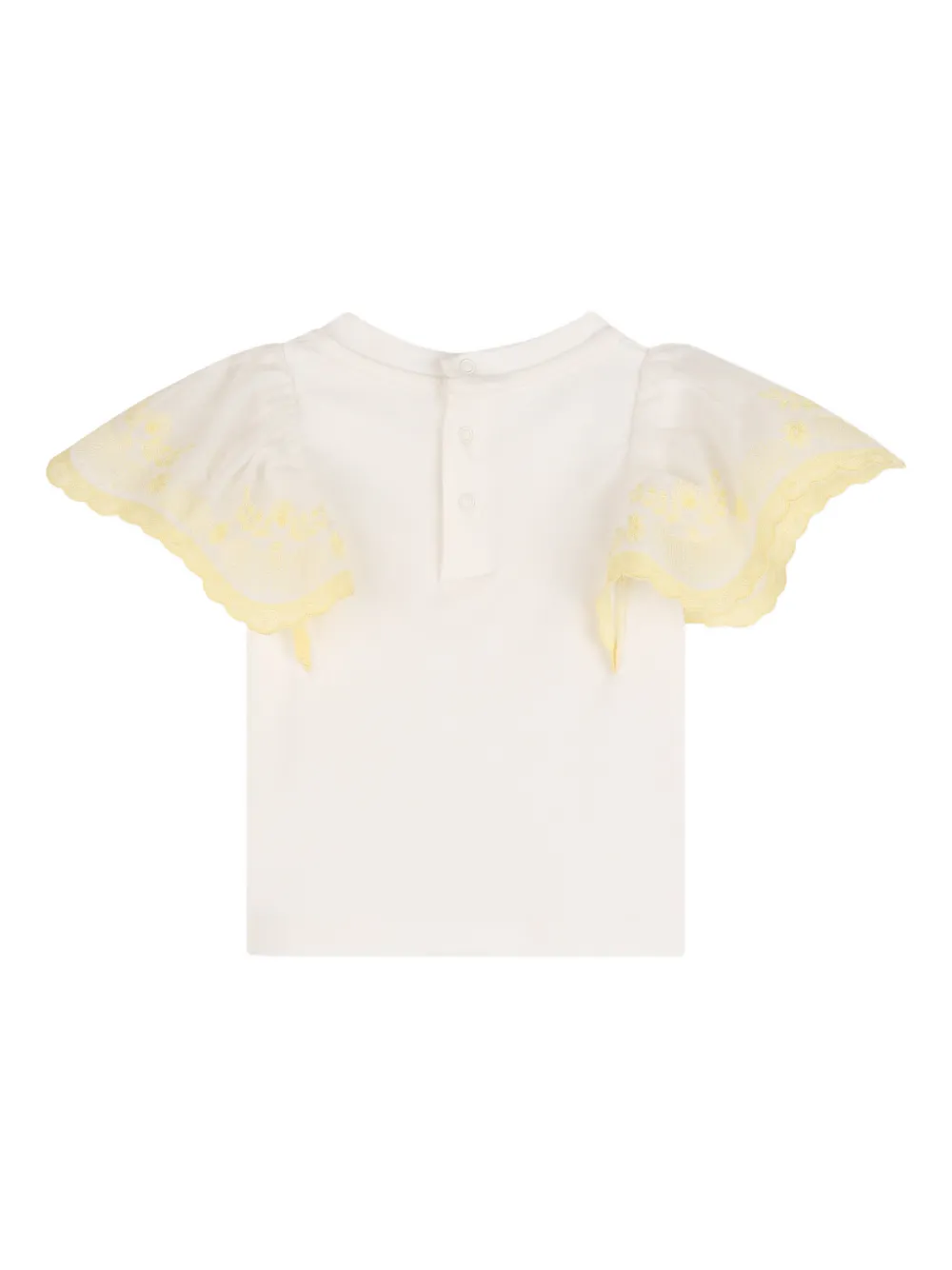 Chlo&eacute; Kids Top met ruches en kant - Beige