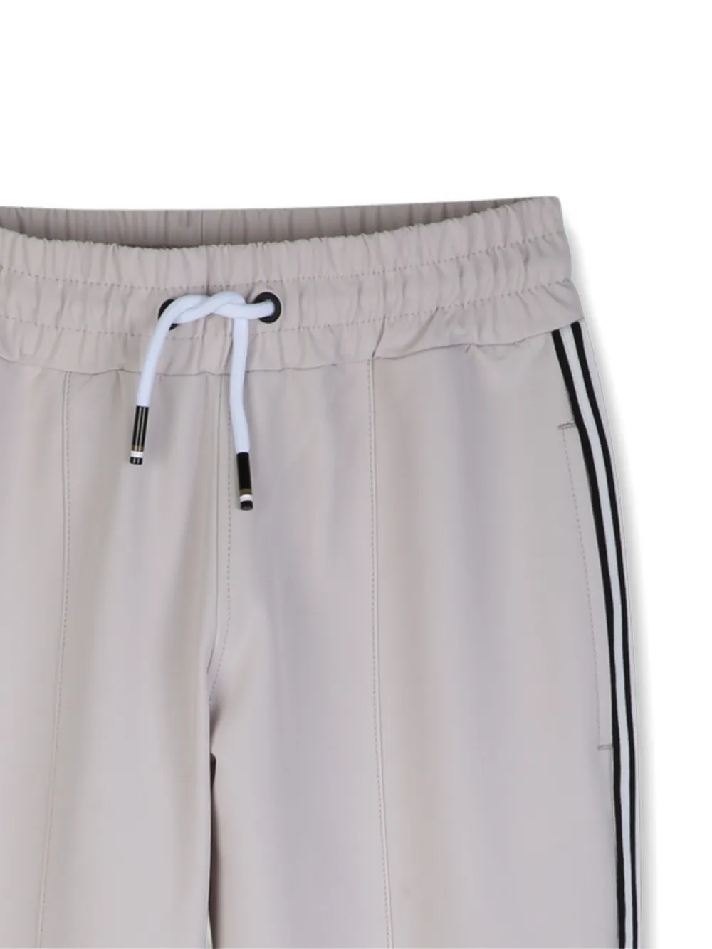 BOSS Kidswear Trainingsbroek met zijstreep Beige