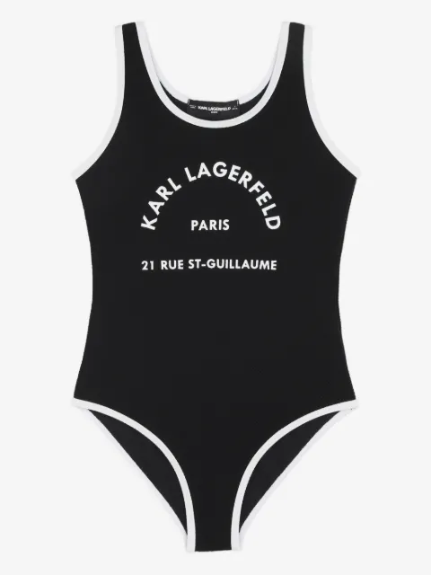 Karl Lagerfeld Kids printed swimsuit