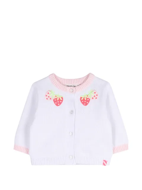 Billieblush strawberry-embellished cardigan