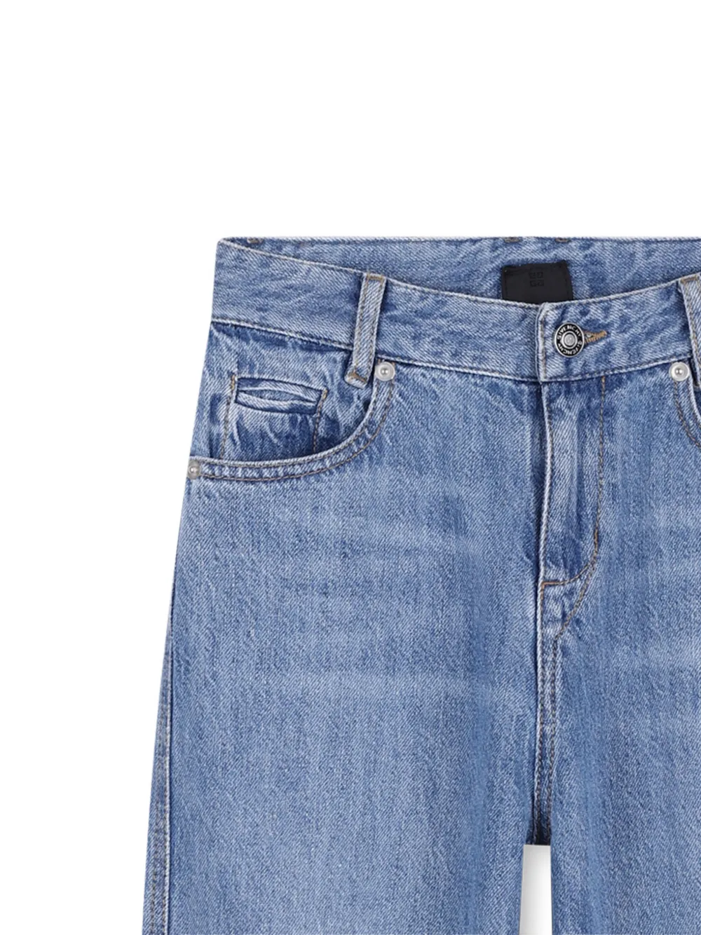  Givenchy Kids Logo-embroidered Straight-leg Jeans - Blue 