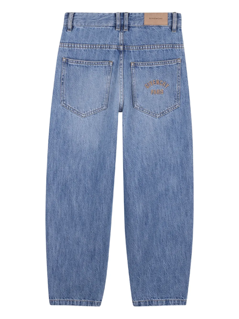  Givenchy Kids Logo-embroidered Straight-leg Jeans - Blue 