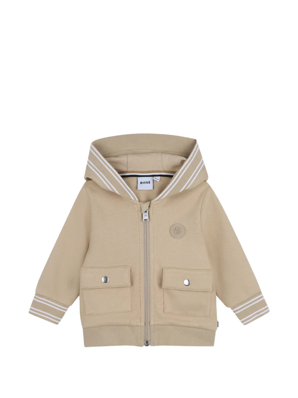 BOSS Kidswear Giacca con cappuccio e tasca - Toni neutri
