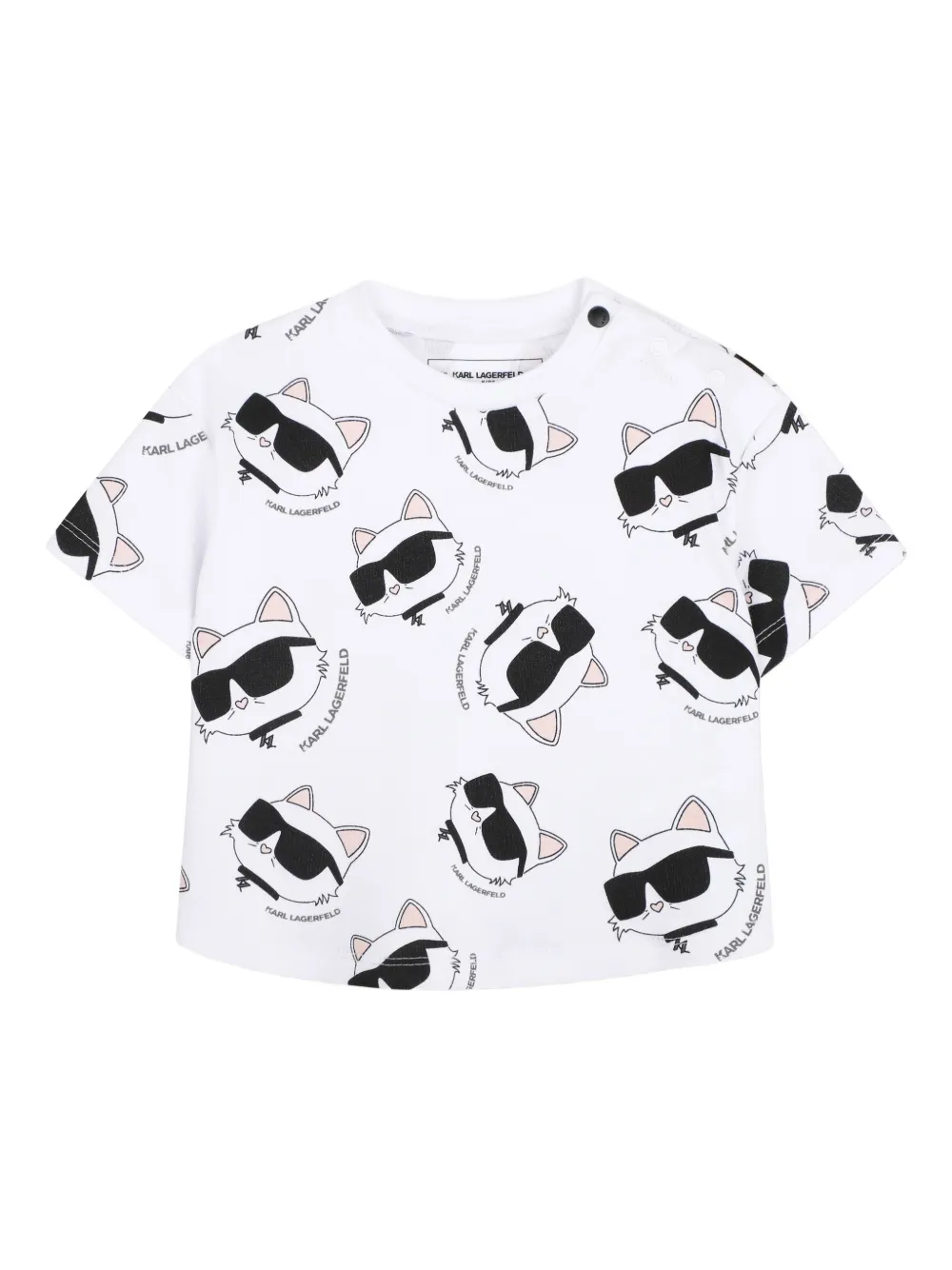 Karl Lagerfeld Kids Ikon Choupette shorts set - Bianco
