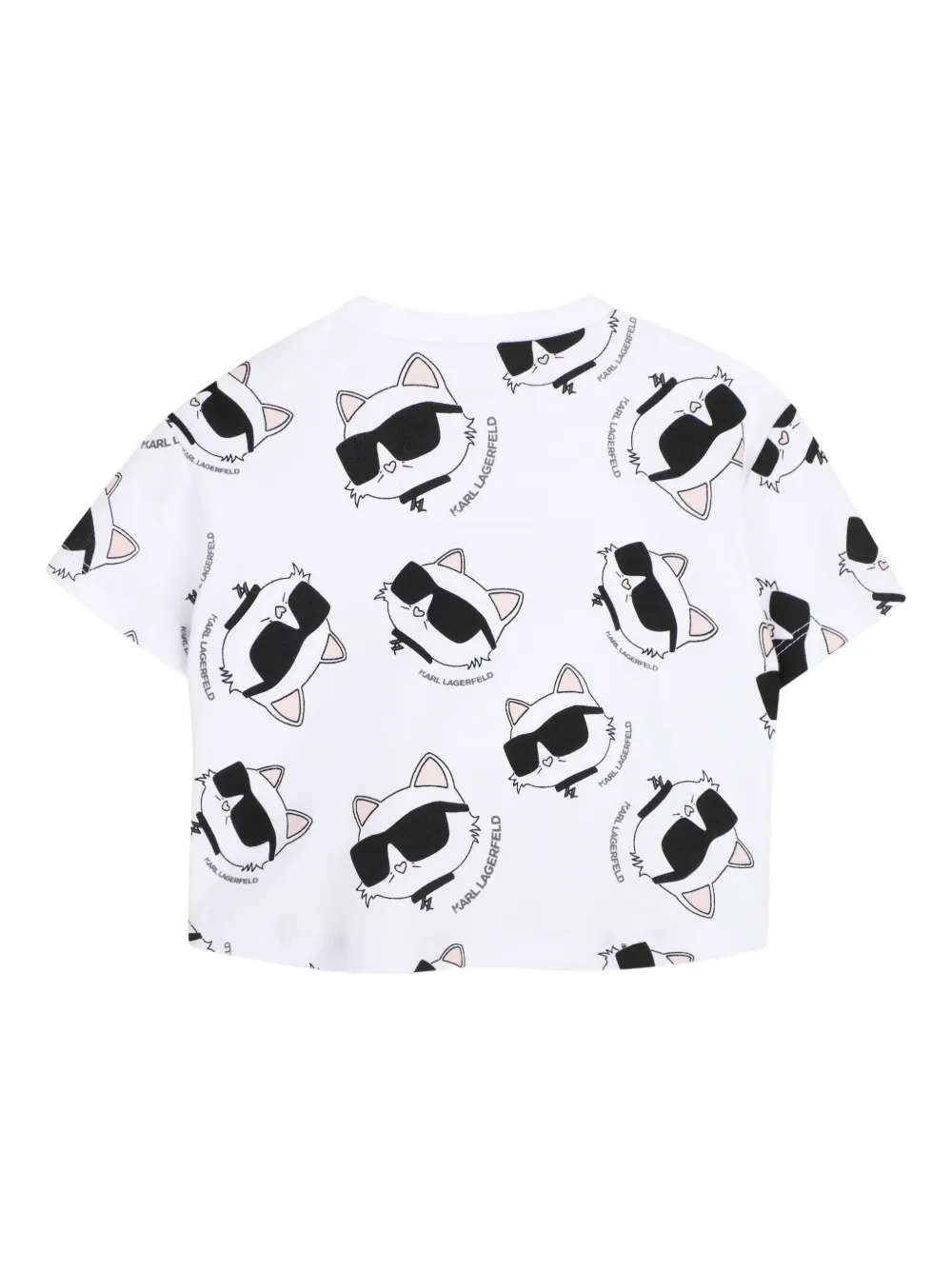 Karl Lagerfeld Kids Ikon Choupette shorts set Wit