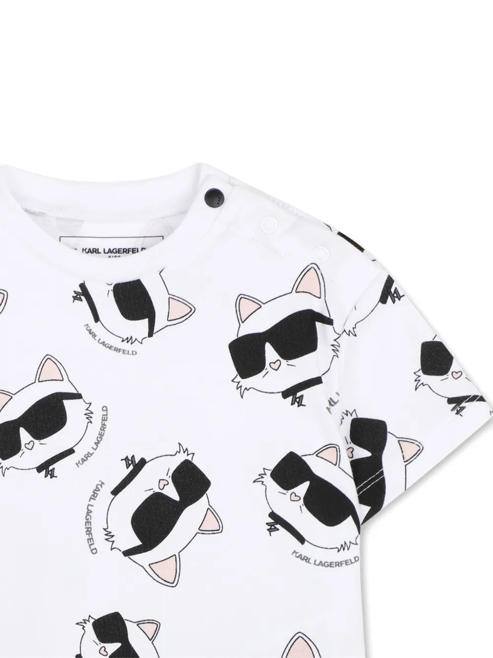 Karl Lagerfeld Kids Ikon Choupette shorts set Wit