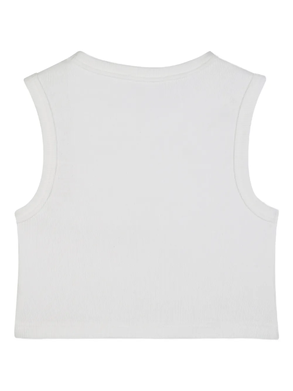 Chloé Kids Mouwloos T-shirt met logopatch Wit