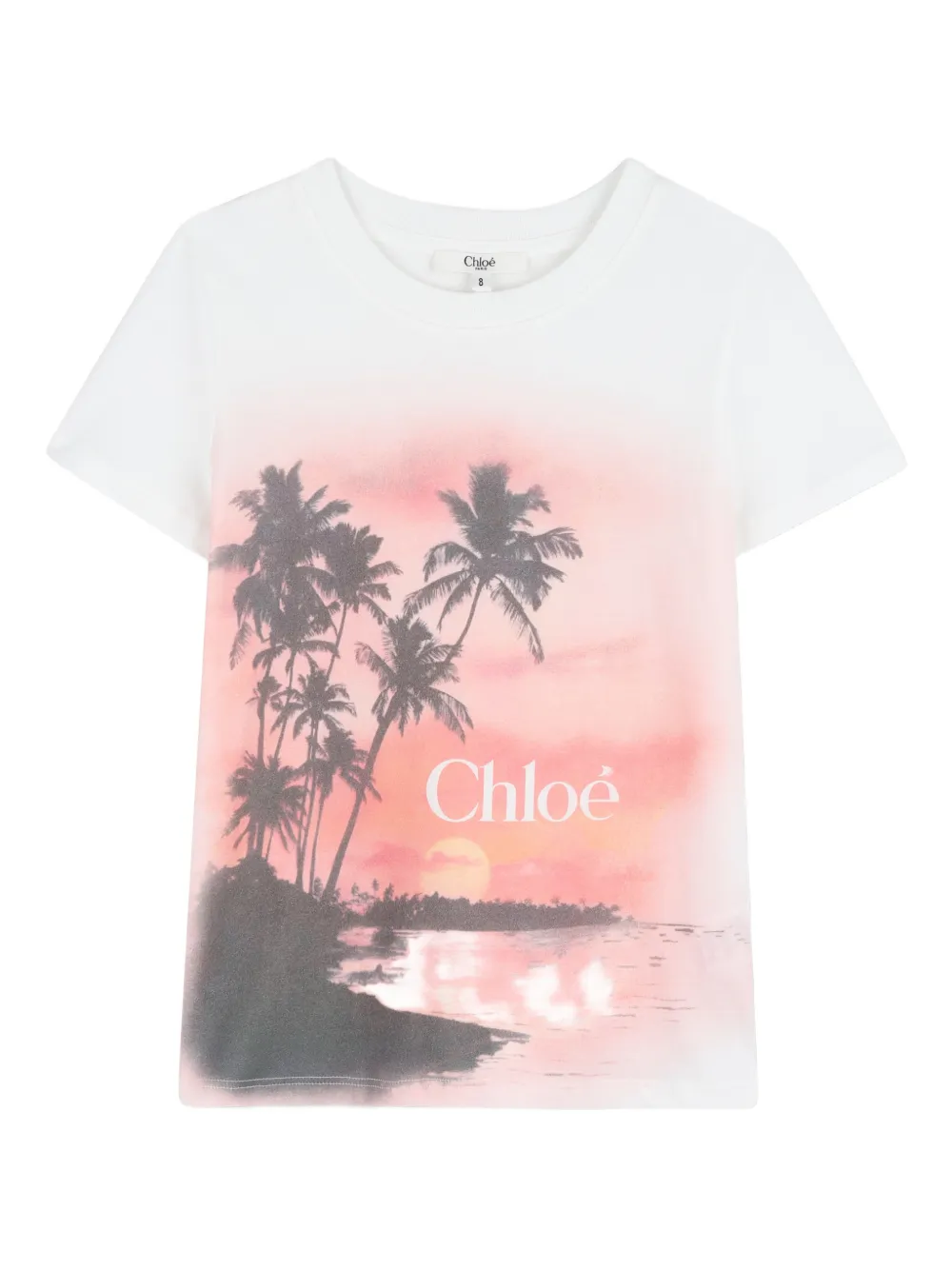 Chloé Kids printed T-shirt - Bianco