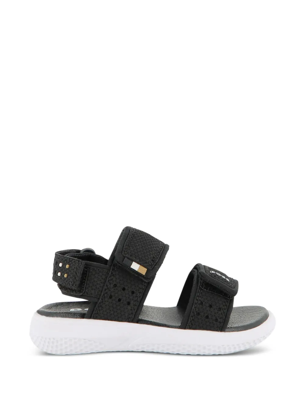 BOSS Kidswear Sandalen met logobandje Zwart