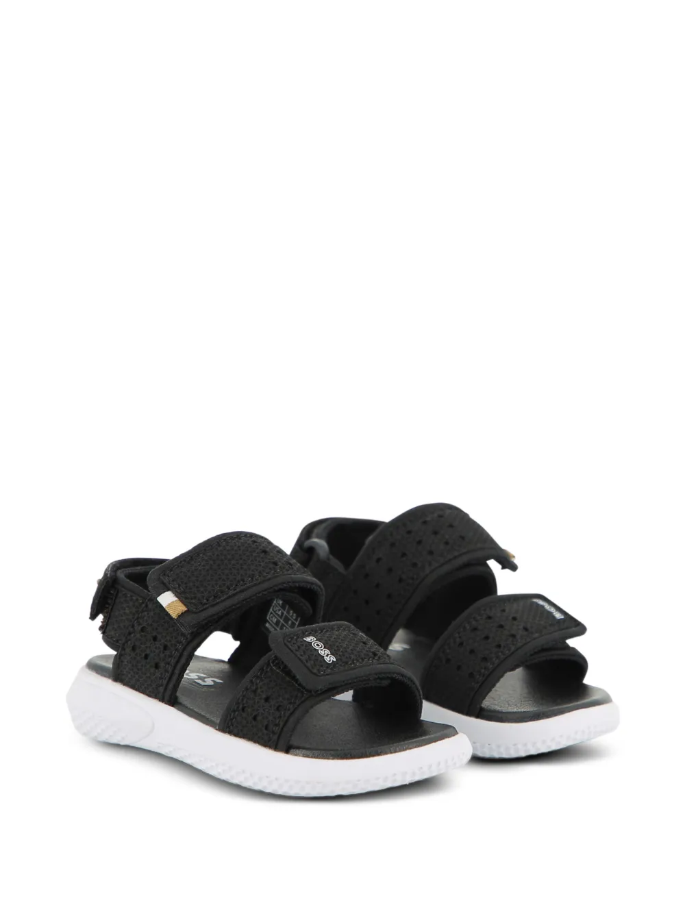 BOSS Kidswear logo-strap sandals - Nero