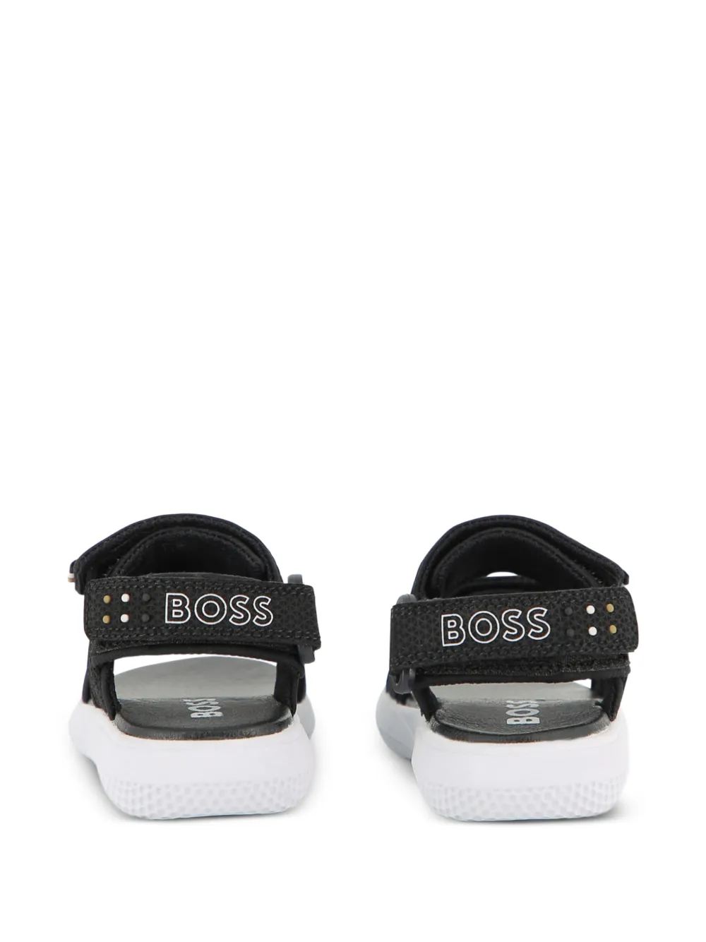 BOSS Kidswear Sandalen met logobandje Zwart