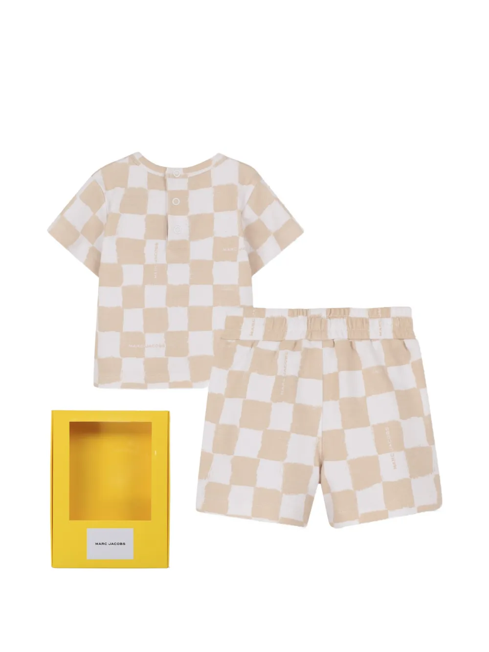 Marc Jacobs Kids Checkerboard Label-patch Tracksuit Set - Neutrals 