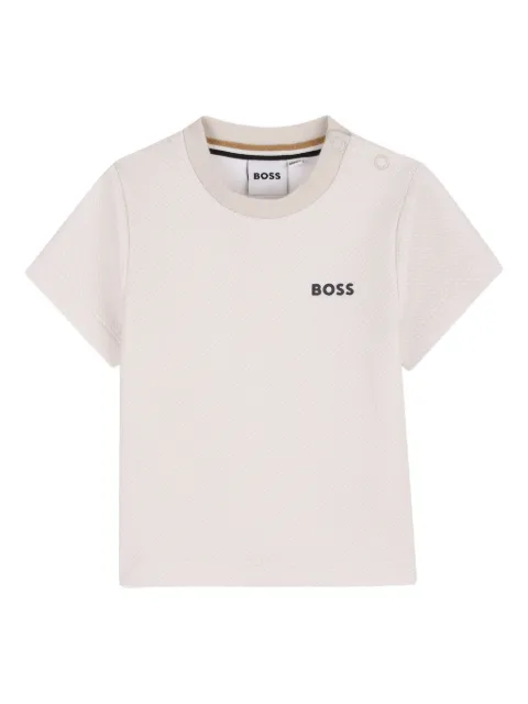 BOSS Kidswear textured T-shirt