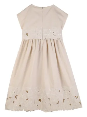 chloe kids logo embroidered dress Chloe Dress Embroidered Daisy – Noralee main image 0