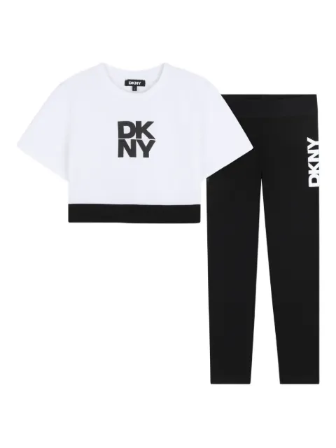 Dkny Kids traje deportivo con logo estampado