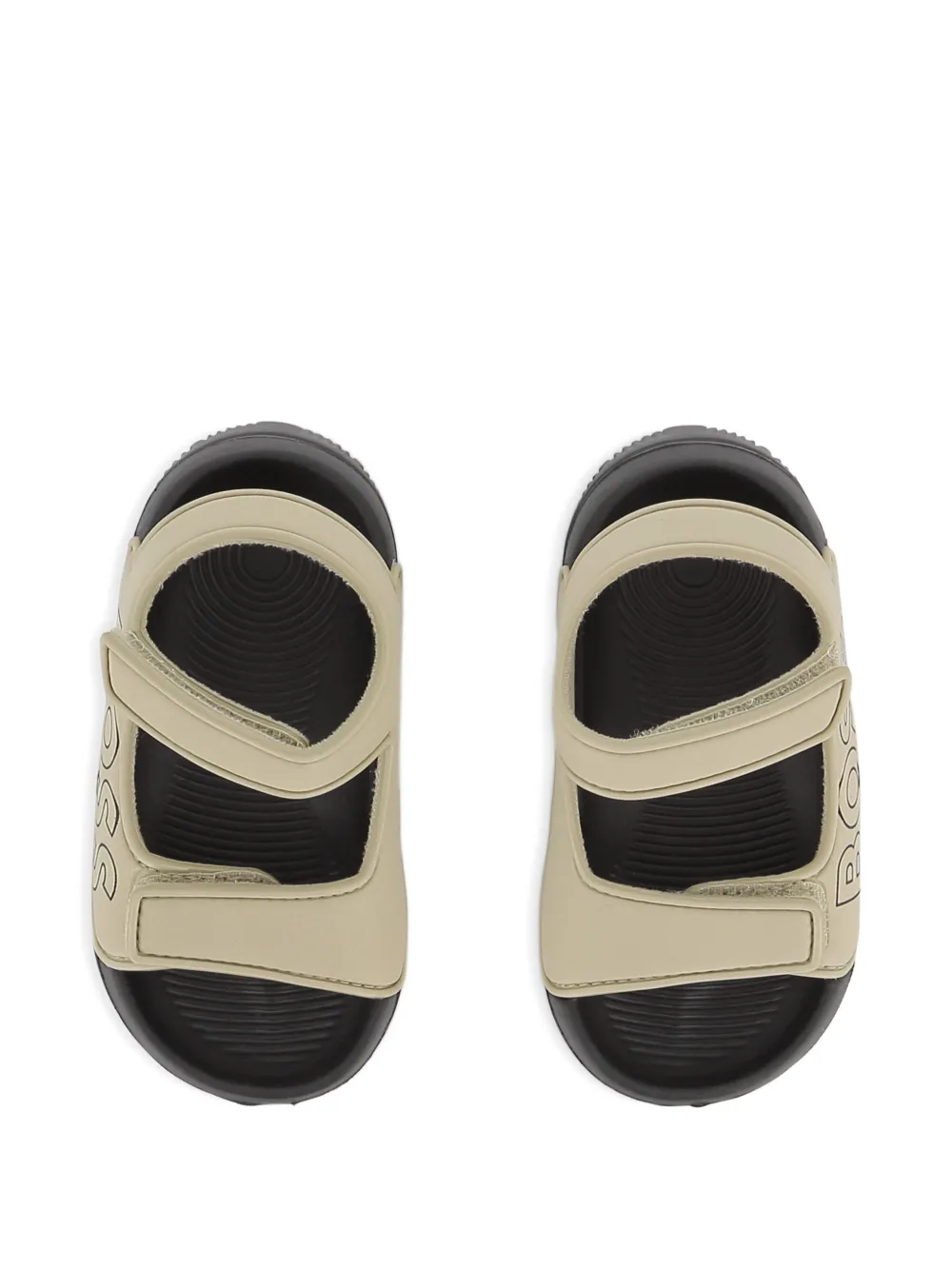 BOSS Kidswear Sandalen met logobandje Beige