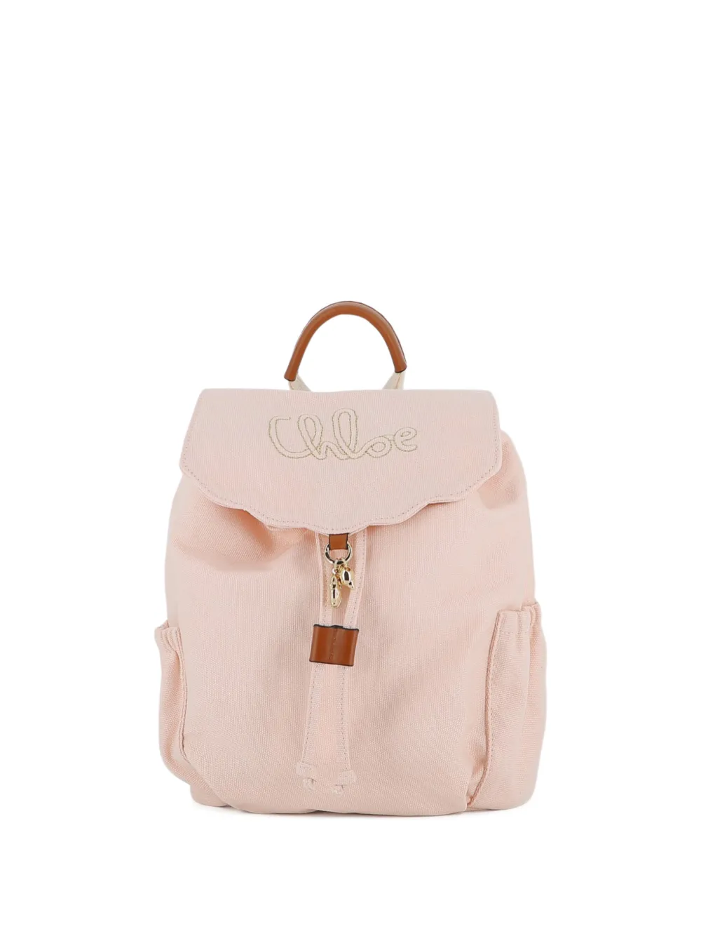 Chloé Kids Zaino con logo ricamato - Rosa