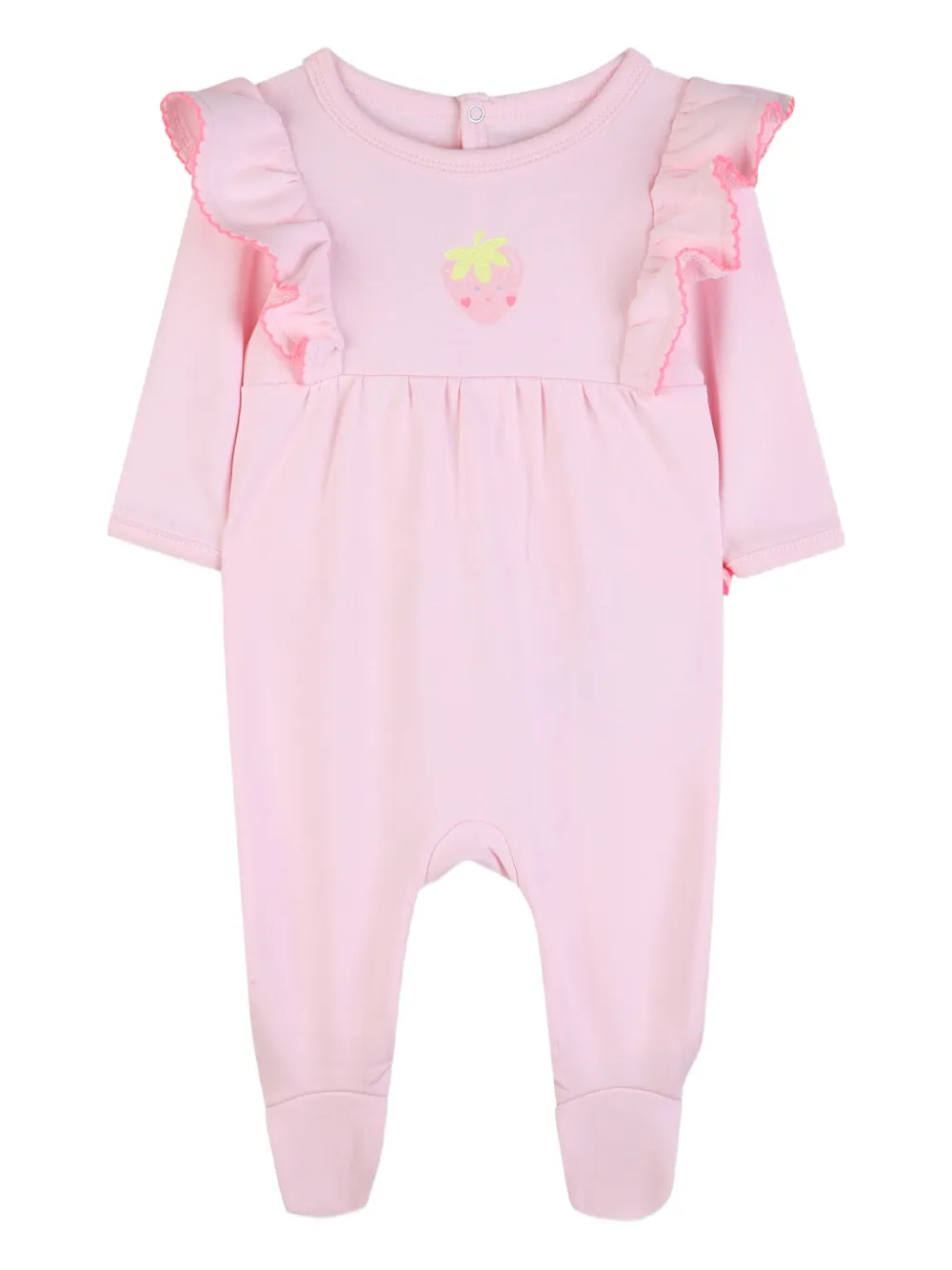 Ruffled Strawberry-Motif Babygrow Set