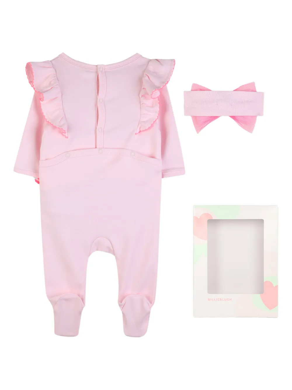Ruffled Strawberry-Motif Babygrow Set
