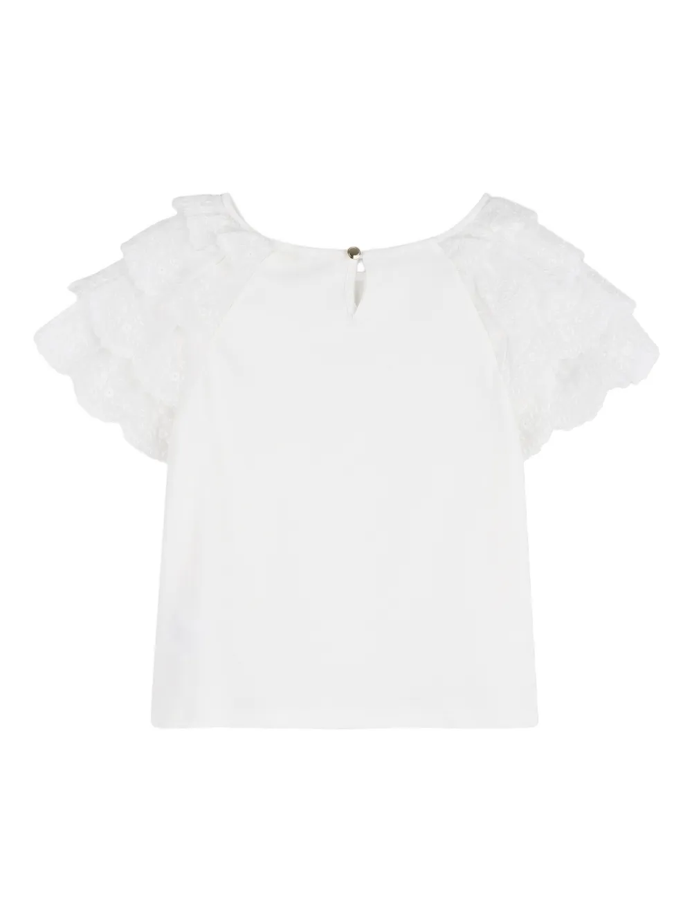 Chloé Kids Top met ruches mouwen Wit