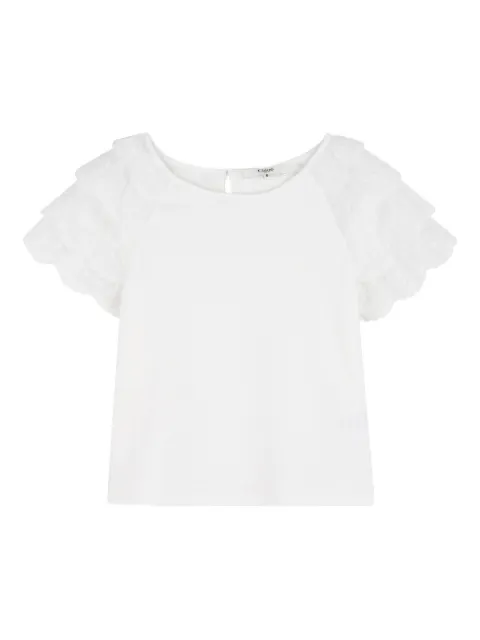 Chloé Kids ruffled sleeve top