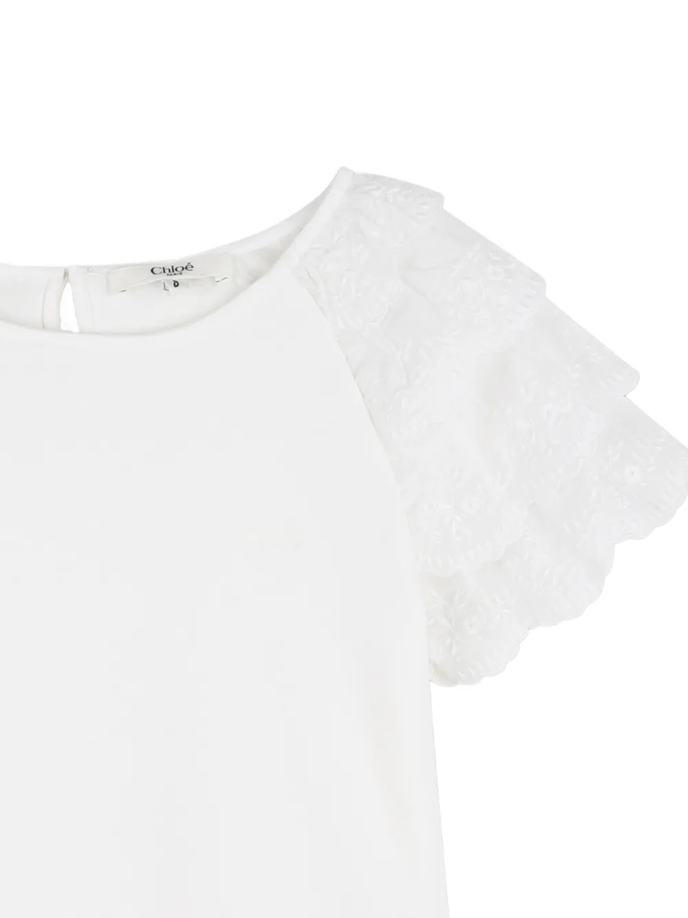 Chloé Kids Top met ruches mouwen Wit