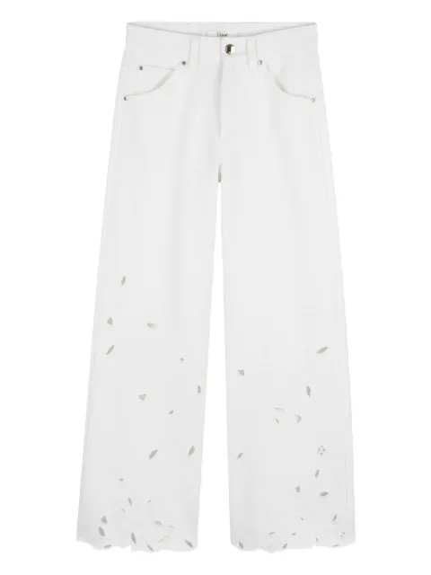 Chloé Kids pantalones con aberturas florales