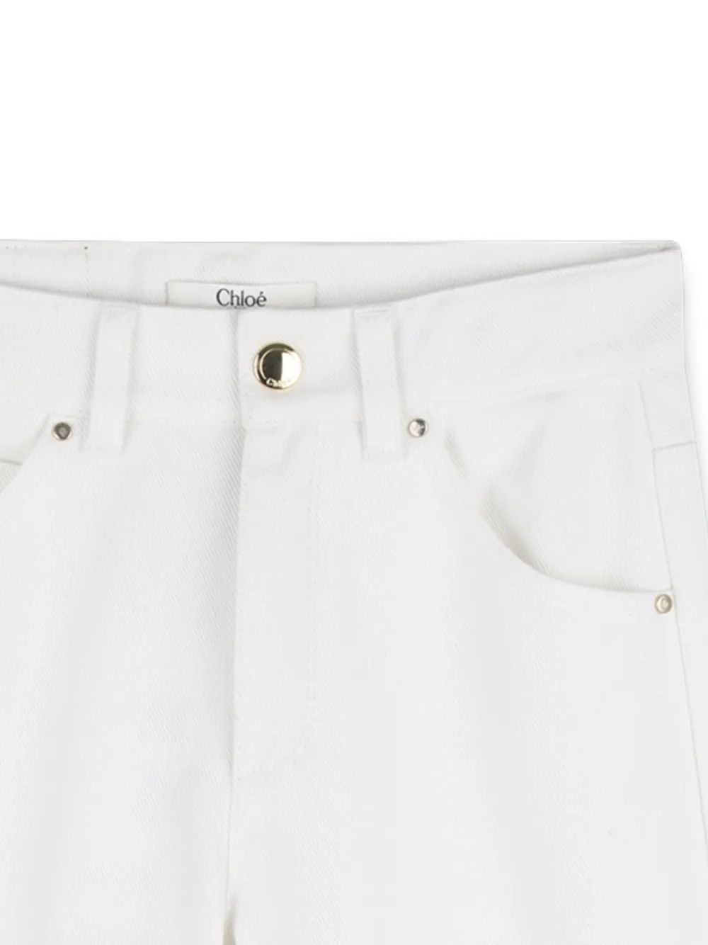Chloé Kids Broek met bloemenprint Wit