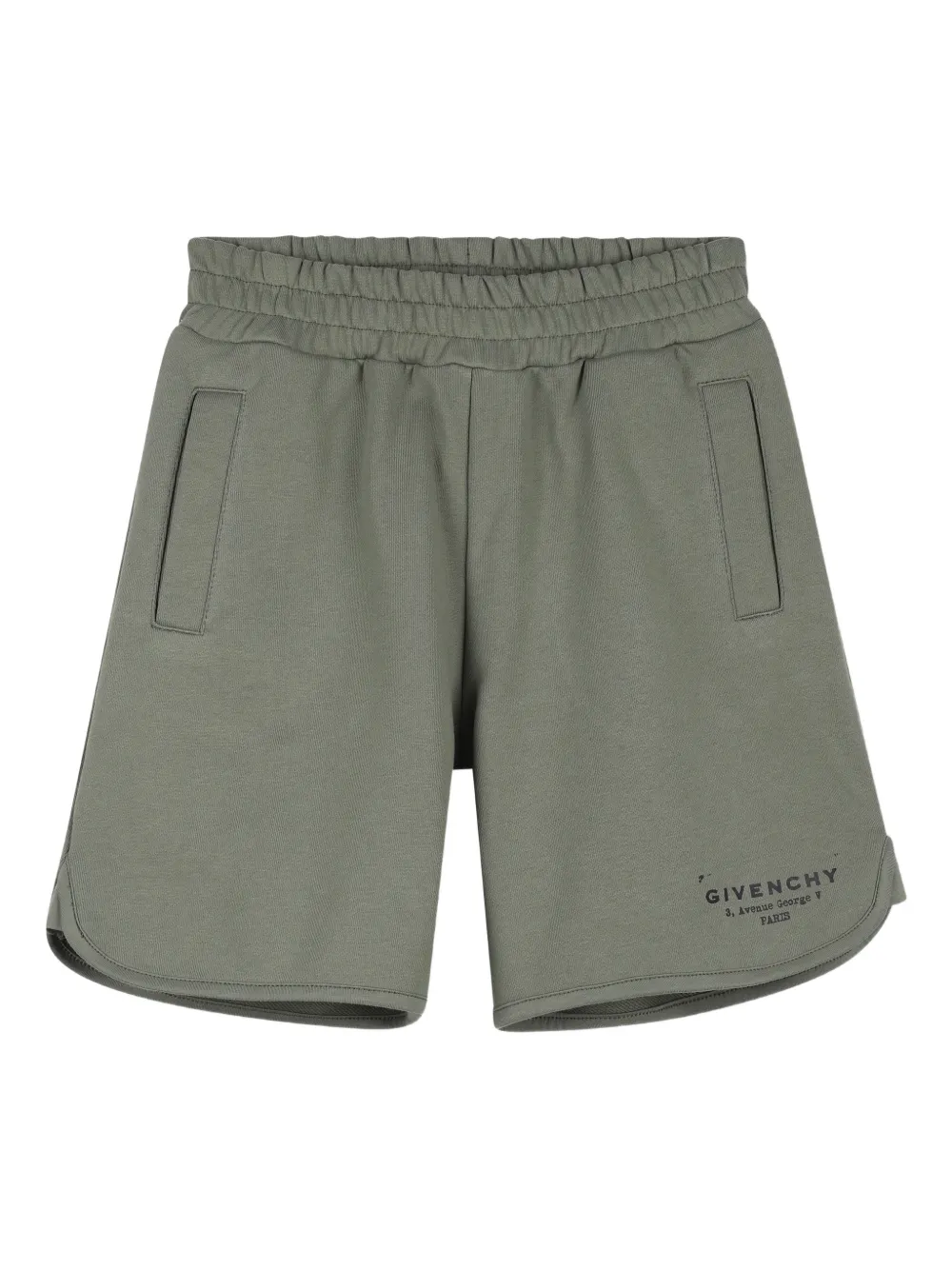 Givenchy Kids logo detail shorts - Verde