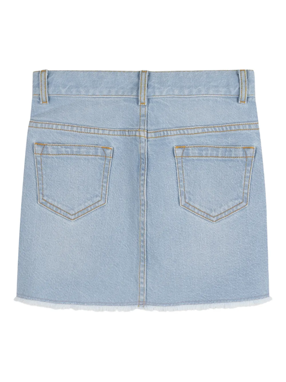  Chloé Kids Frayed-hem Pocket Skirt - Blue 