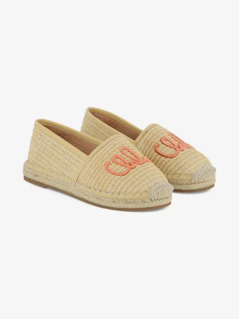 Chloé Kids logo-embroidered espadrilles
