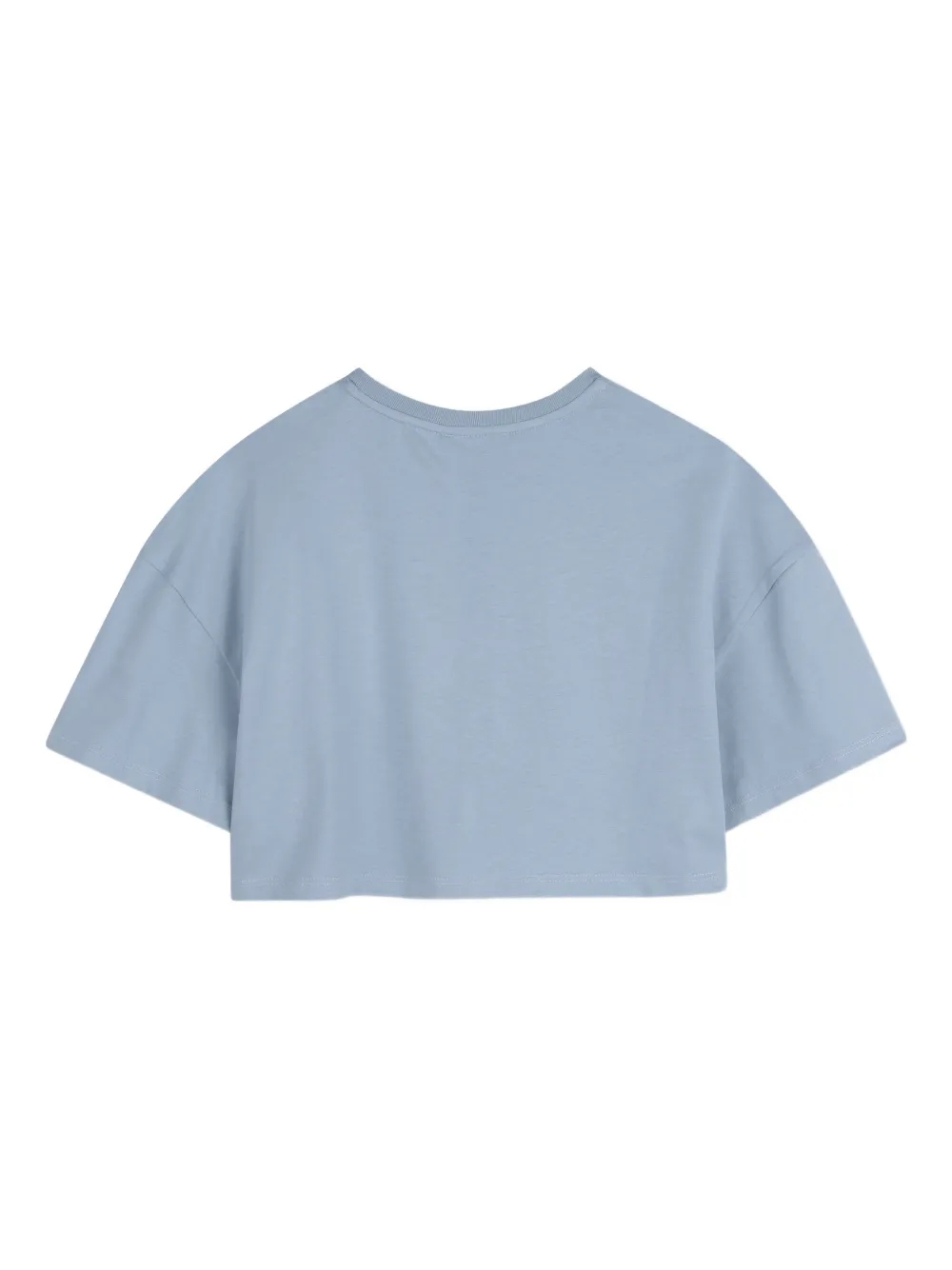 Chloé Kids Katoenen T-shirt met logo Blauw