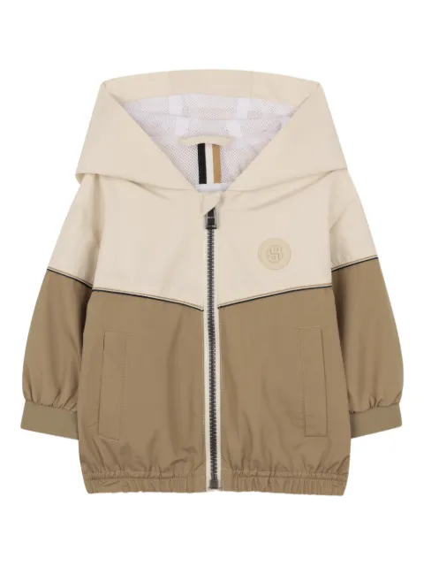 BOSS Kidswear colourblock hooded coat