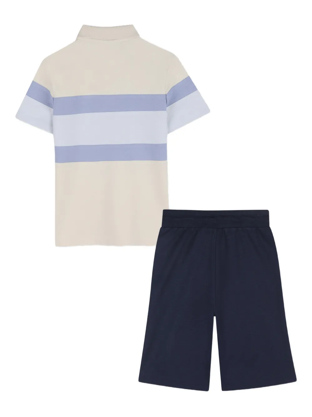 BOSS Kidswear Shortsset met logodetail Beige
