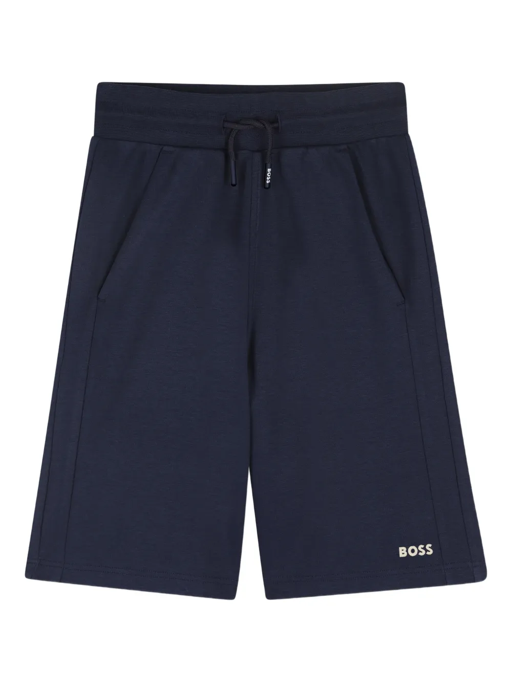 BOSS Kidswear Shortsset met logodetail Beige
