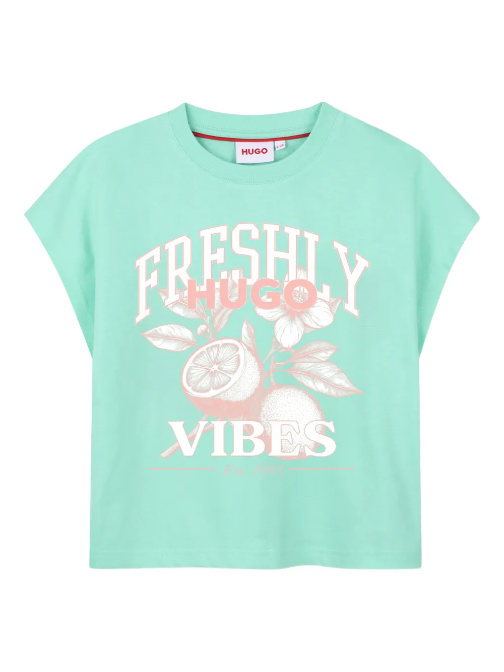 HUGO KIDS T-shirt a fiori - Verde