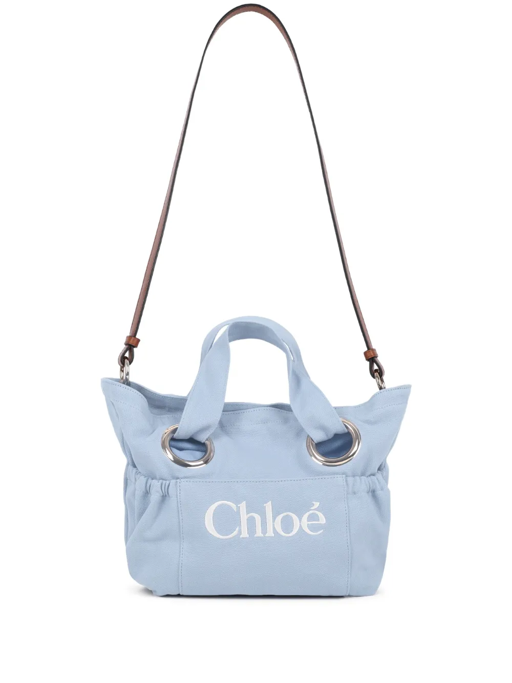 Chloé Kids eyelet-detail tote bag - Blu