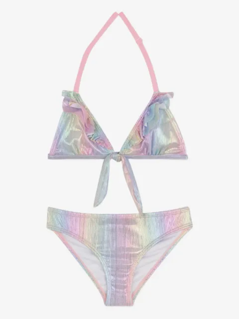 Billieblush ruffled-detail tie-fastening bikini set (set of two)