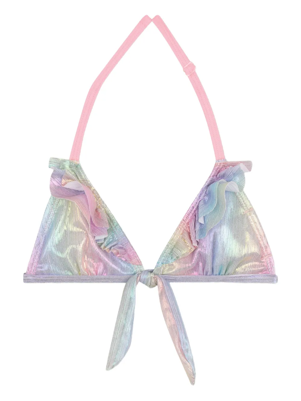 Billieblush Twee bikini's met ruches en striksluiting Paars