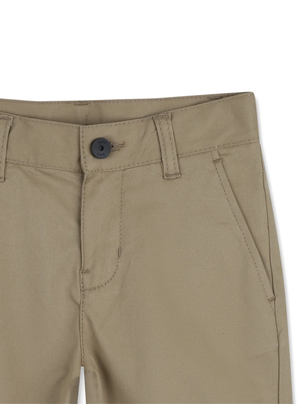  Boss Kidswear Button Turn-up Shorts - Neutrals 