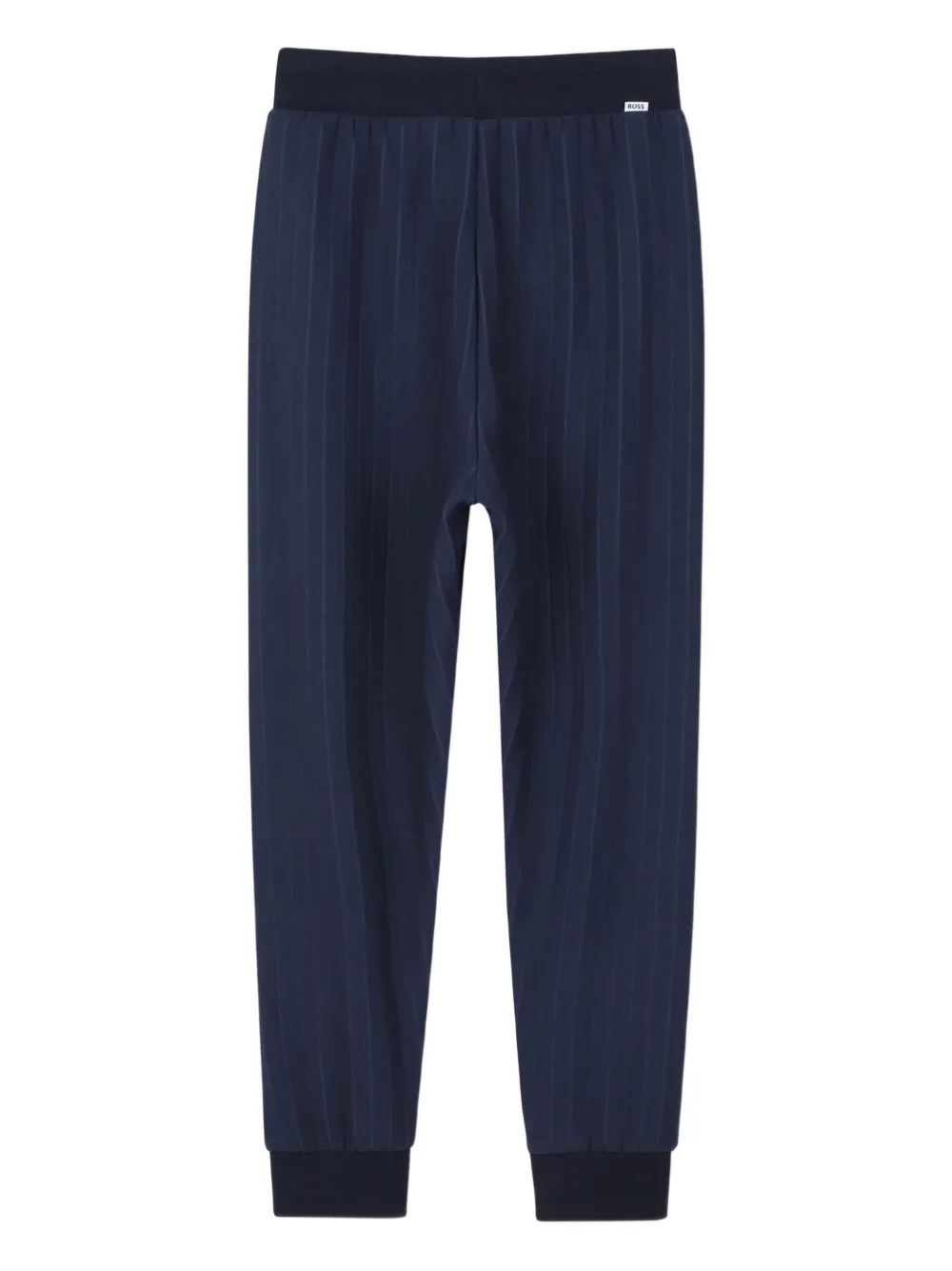 BOSS Kidswear Gestreepte trainingsbroek Blauw