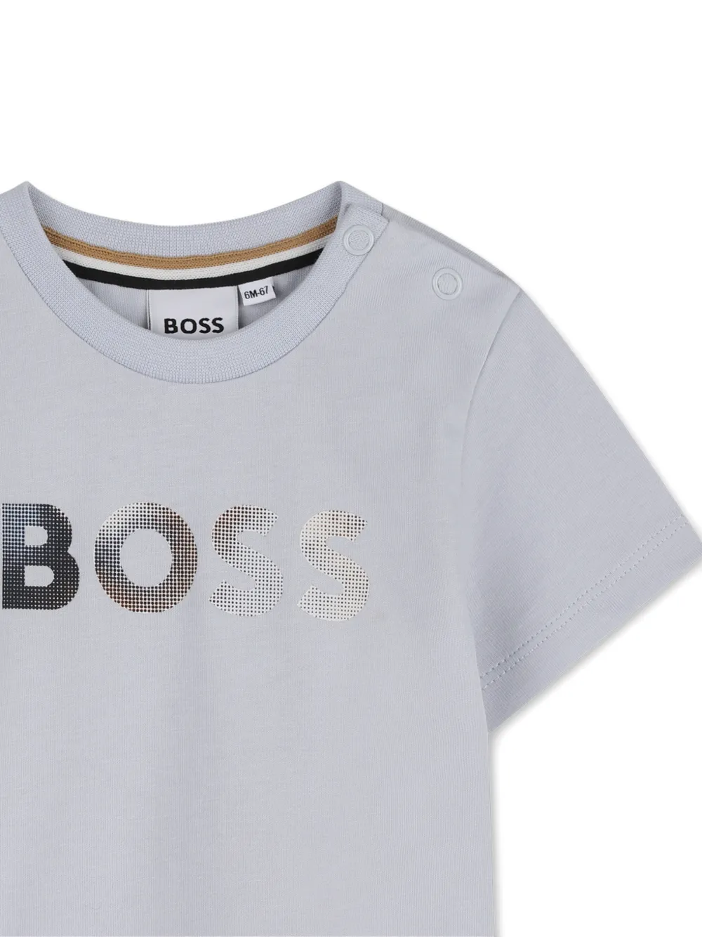 BOSS Kidswear T-shirt met logoprint Grijs