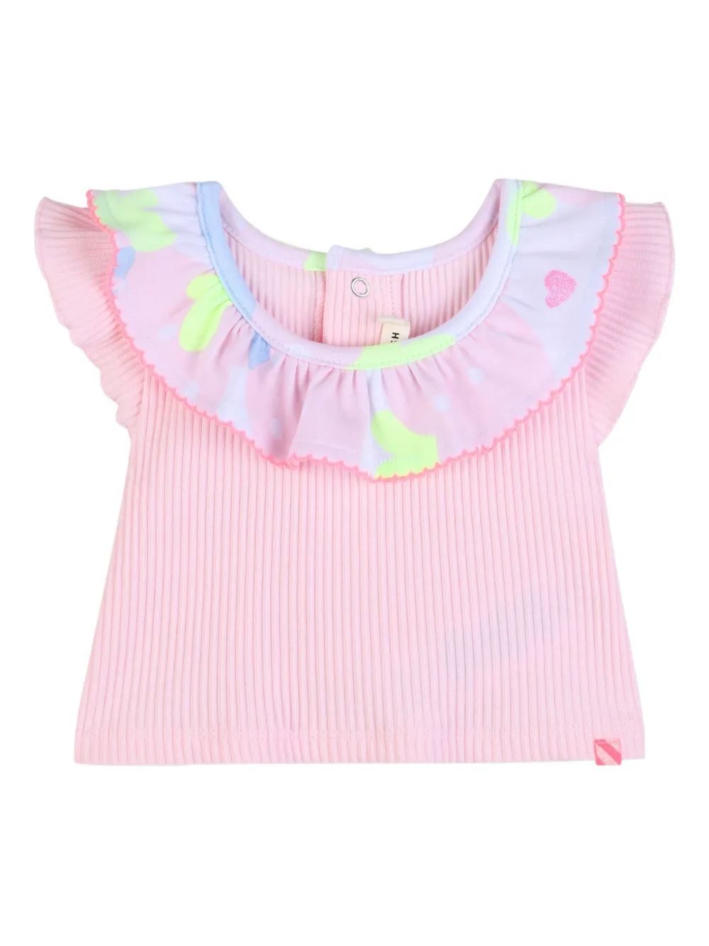 Billieblush T-shirt en shorts met aardbeiprint en ruches Roze