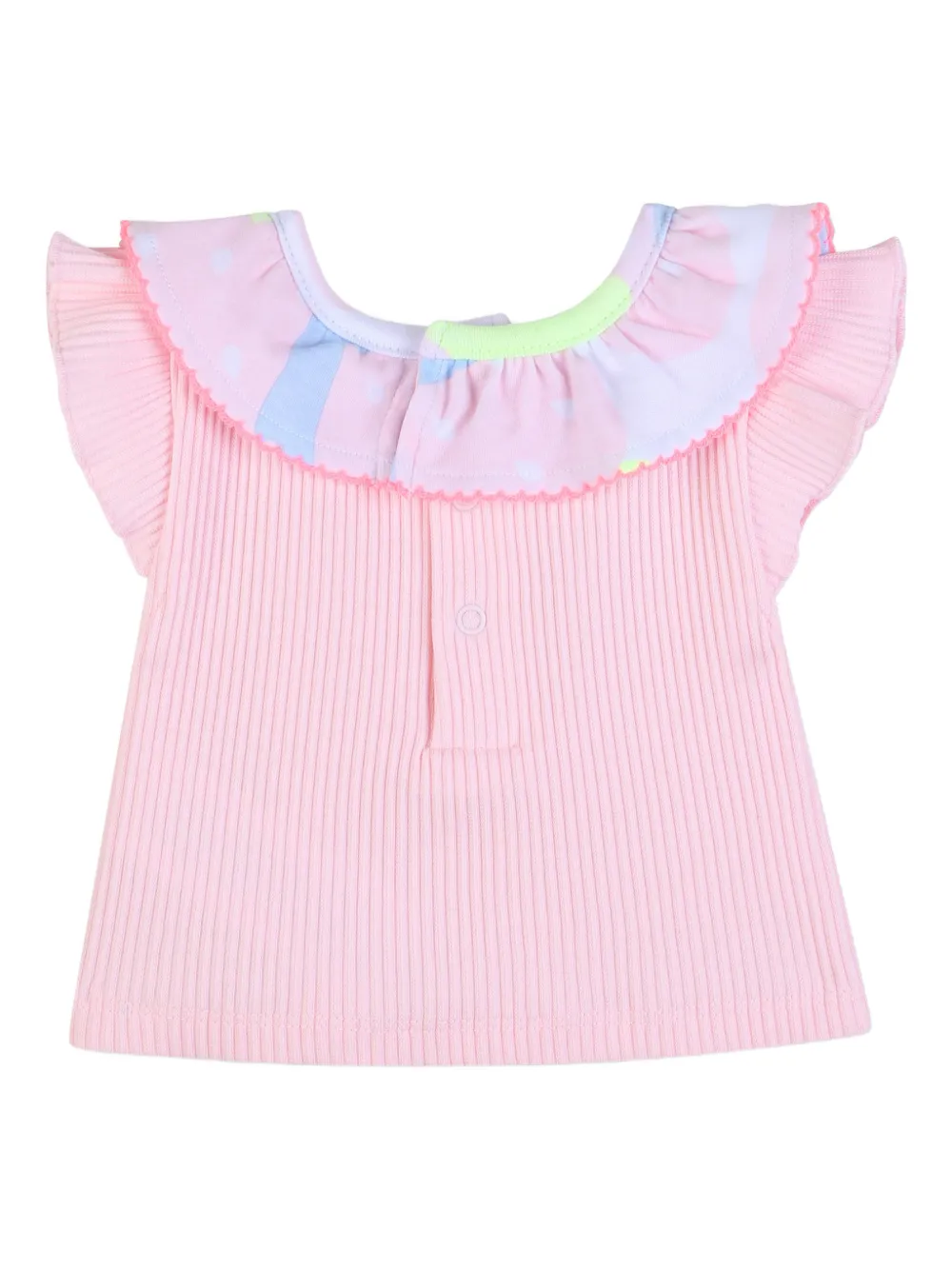 Billieblush T-shirt en shorts met aardbeiprint en ruches Roze