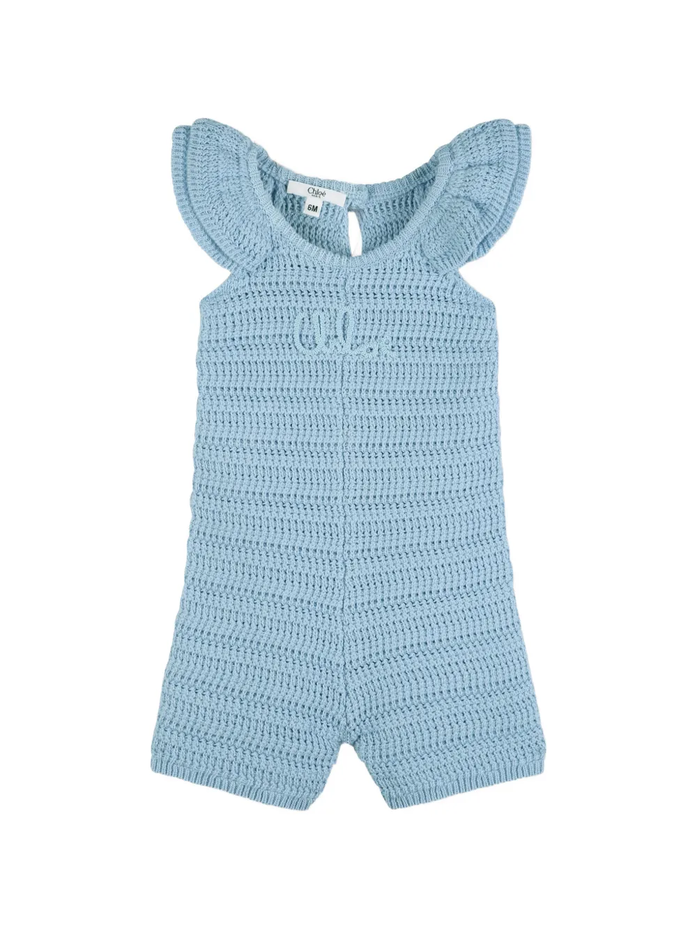 Chloé Kids Gerüschter Playsuit - Blau