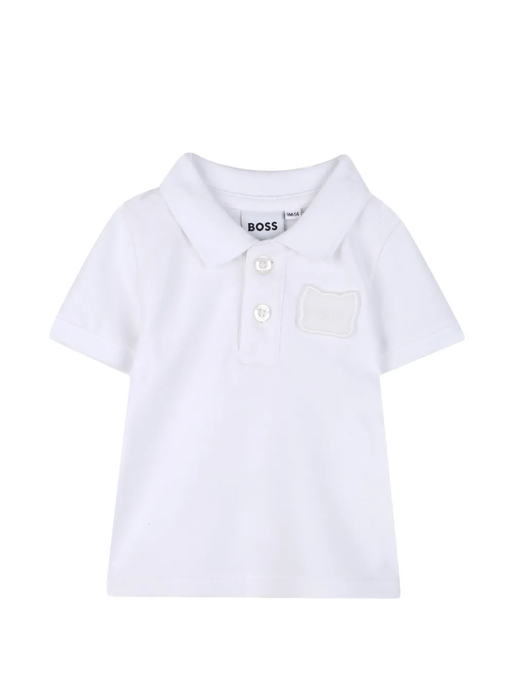 BOSS Kidswear Polo con applicazione - Bianco